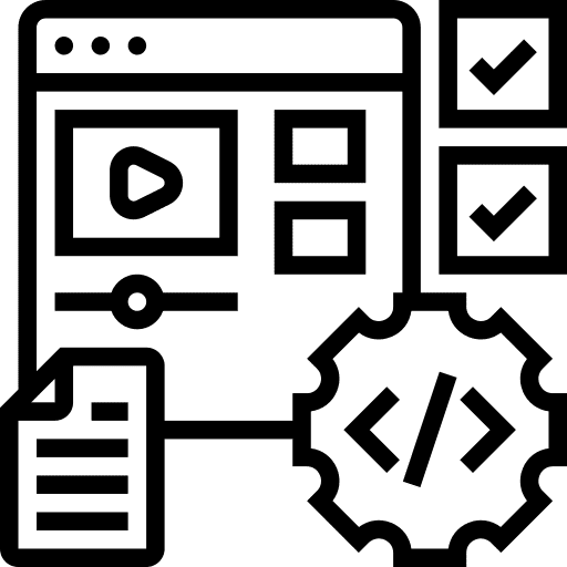 Dynamic website icon showing interactive web applications