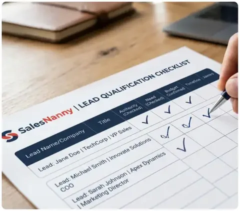 Inside sales planning and CRM lead management