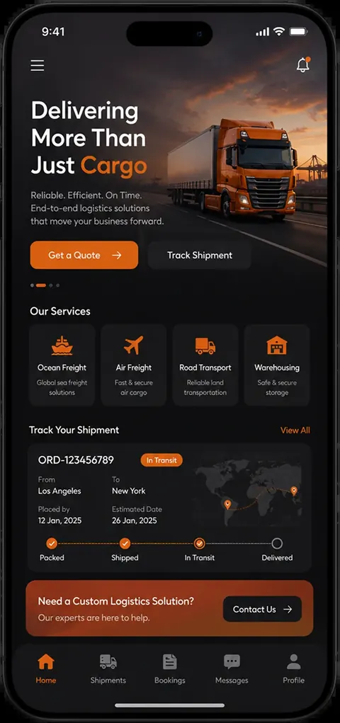 Before and after website development results on a mobile device
