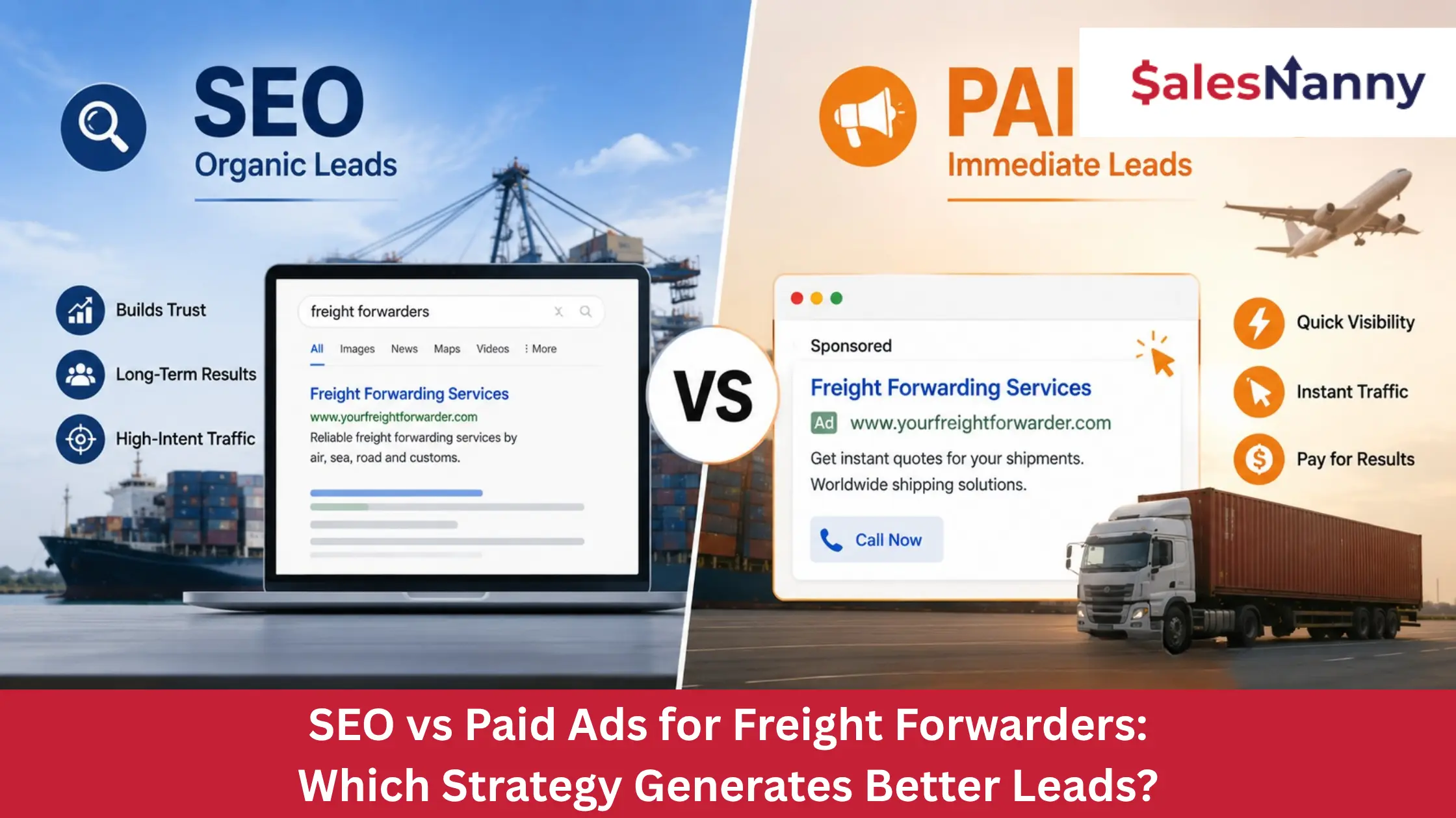 SEO vs Paid Ads for Freight Forwarding